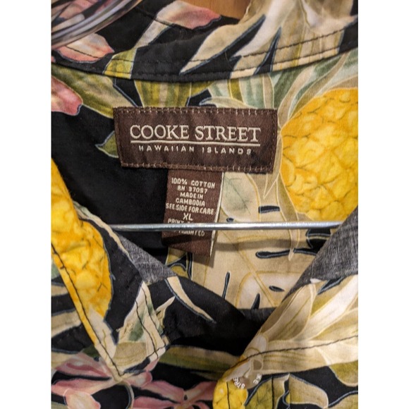 Cooke Street Hawaiian Shirt Print Aloha Beach Luau Short Sleeve XL Button Down - Picture 3 of 3